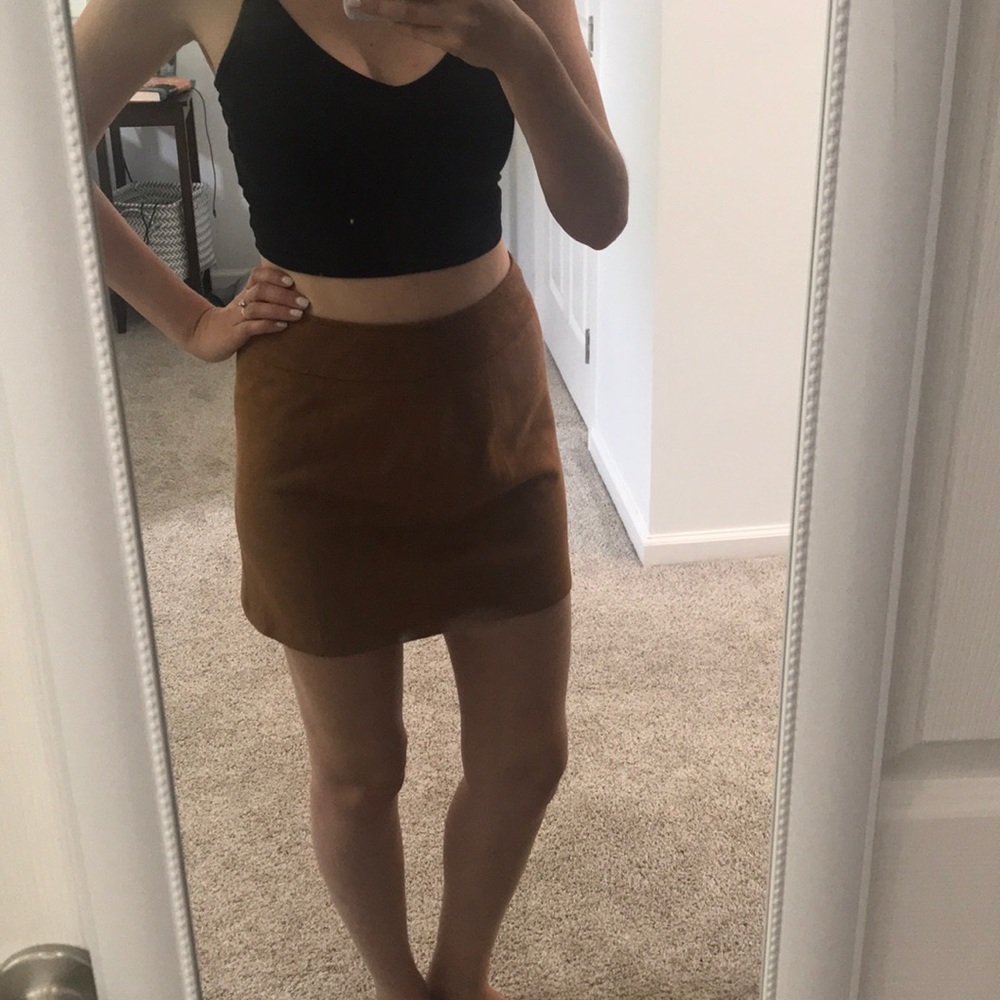 Tan Suede Skirt